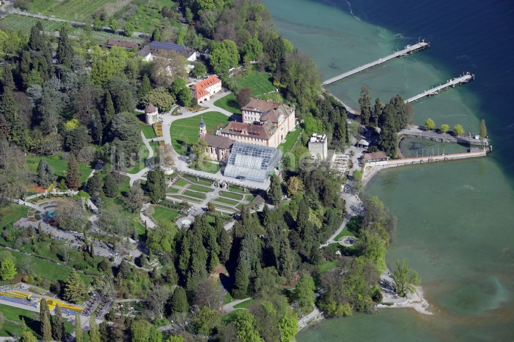 Luftaufnahme Mainau - Insel Mainau im Bodensee in Baden-Württemberg