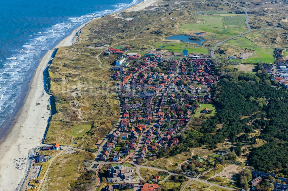 Luftbild Norderney - Insel Norderney mit Ortsbereich und Uferbereich in Norderney im Bundesland Niedersachsen, Deutschland