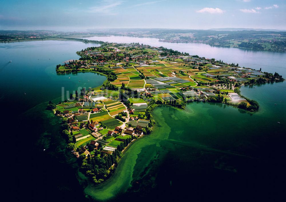 Luftaufnahme Reichenau - Insel Reichenau im Bodensee in Baden-Württemberg