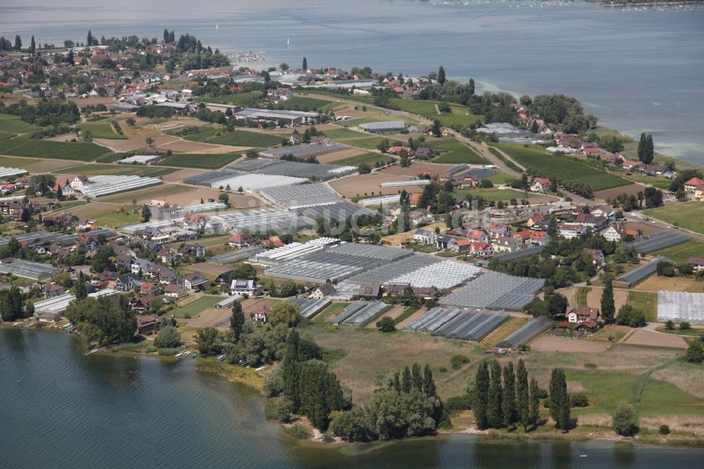 Luftaufnahme Reichenau - Insel Reichenau im Bodensee im Bundesland Baden-Württemberg