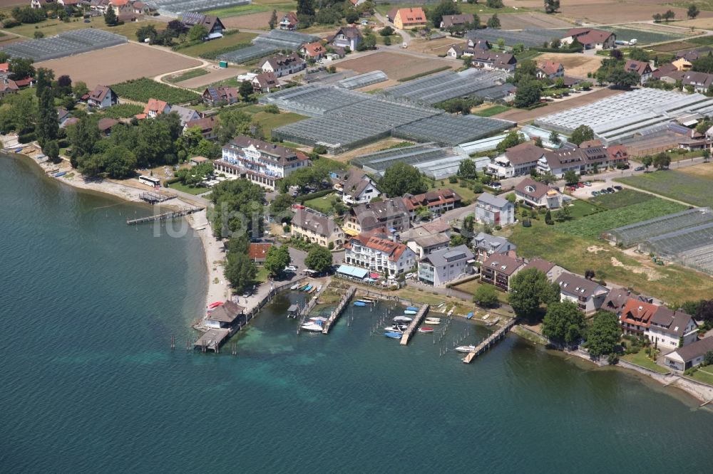 Luftaufnahme Reichenau - Insel Reichenau im Bodensee im Bundesland Baden-Württemberg