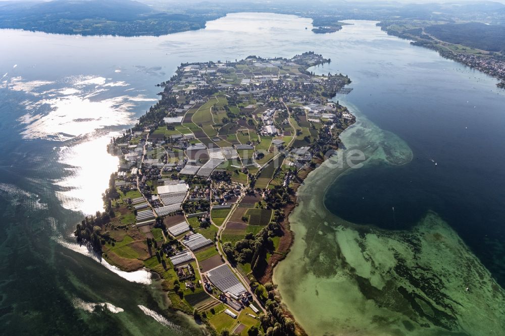 Luftbild Reichenau - Insel Reichenau im Bodensee im Bundesland Baden-Württemberg, Deutschland