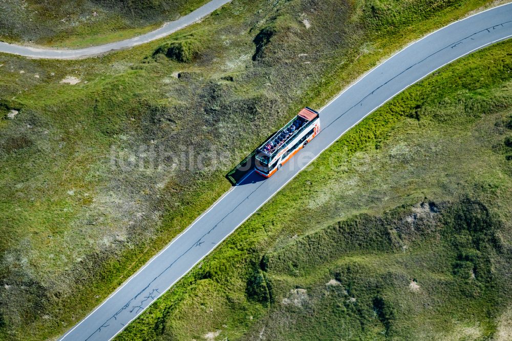 Luftbild Norderney - Insel Rundfahrten mit dem Busunternehmen Fischer auf Norderney im Bundesland Niedersachsen, Deutschland