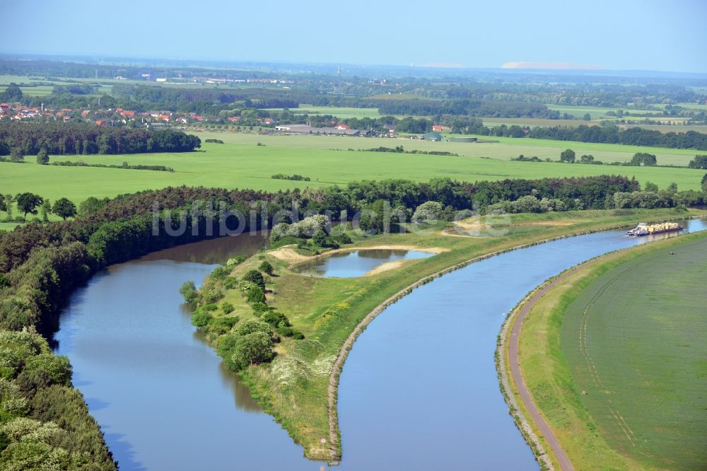 Luftaufnahme Nielebock-Seedorf - Insel Seedorf im Elbe-Havel-Kanal bei Nielebock-Seedorf im Bundesland Sachsen-Anhalt