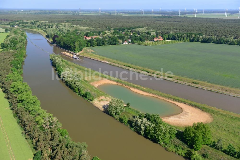 Luftbild Nielebock-Seedorf - Insel Seedorf im Elbe-Havel-Kanal bei Nielebock-Seedorf im Bundesland Sachsen-Anhalt