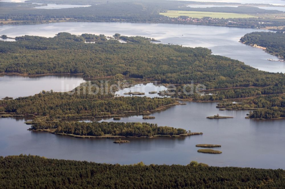 Senftenberg von oben - Insel im Senftenberger See in Senftenberg im Bundesland Brandenburg