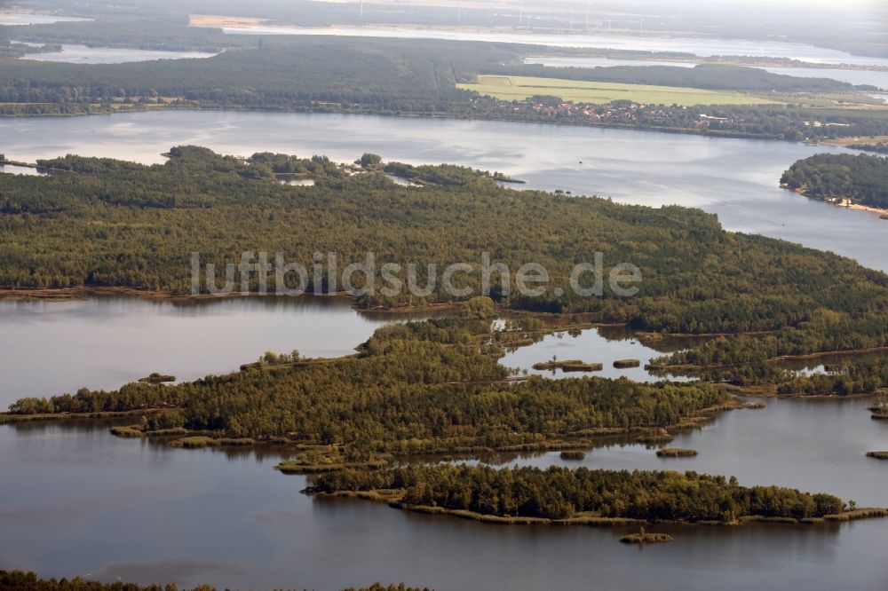 Senftenberg aus der Vogelperspektive: Insel im Senftenberger See in Senftenberg im Bundesland Brandenburg