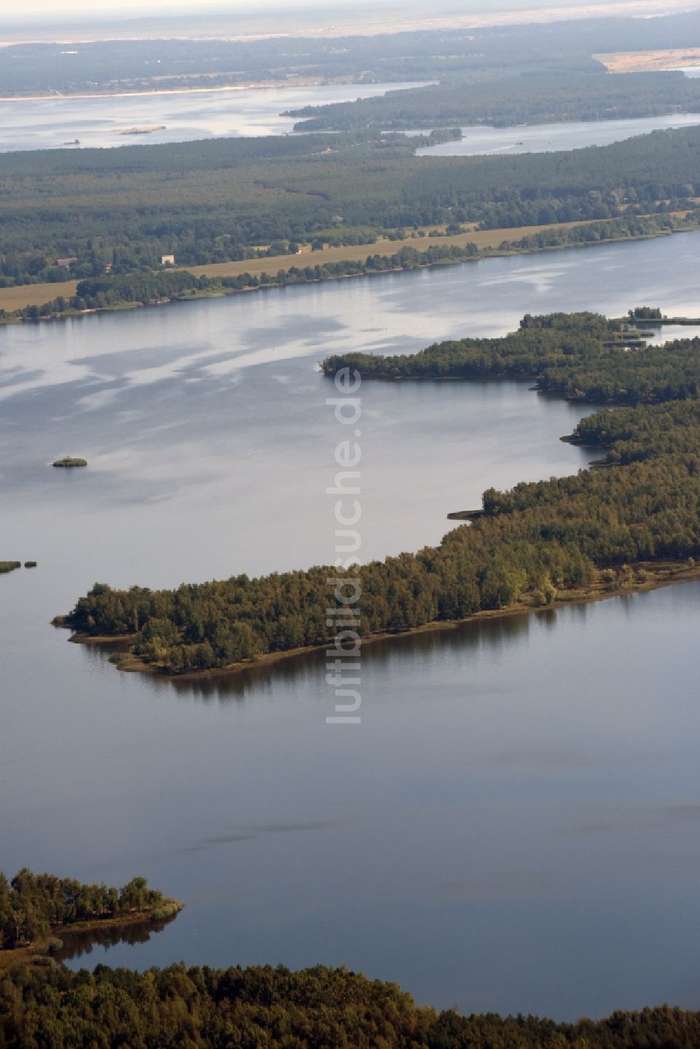 Luftaufnahme Senftenberg - Insel im Senftenberger See in Senftenberg im Bundesland Brandenburg