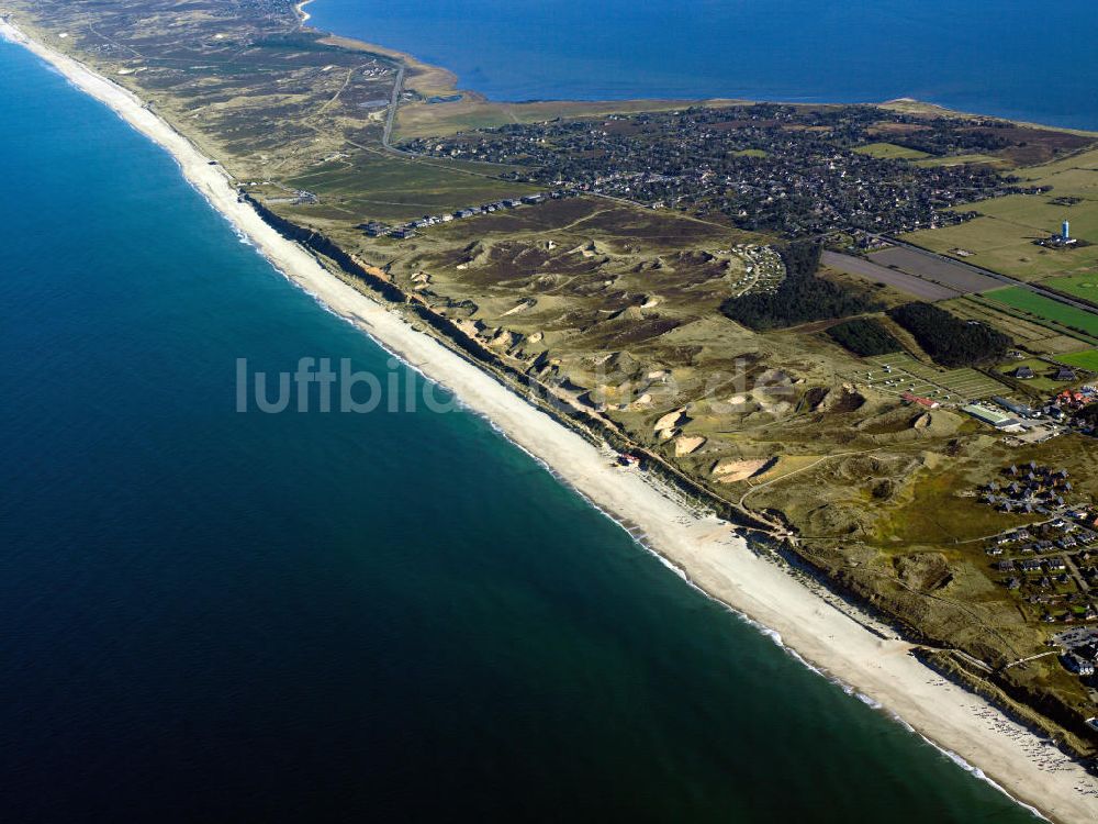 Luftaufnahme Hörnum (Sylt) - Insel Sylt. Sylt ist die größte nordfriesische Insel in Schleswig-Holstein