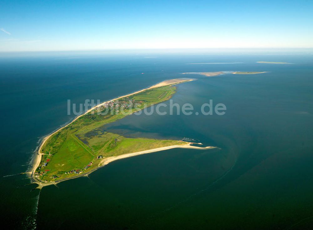 Wangerooge von oben - Insel Wangerooge in Niedersachsen