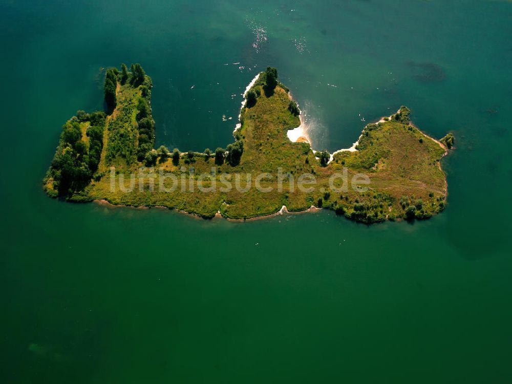 Eschwege von oben - Insel im Werratalsee in Nordhessen