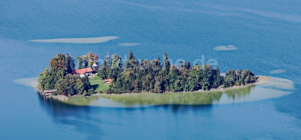 Luftbild Schliersee - Insel Wörth im Schliersee im Bundesland Bayern