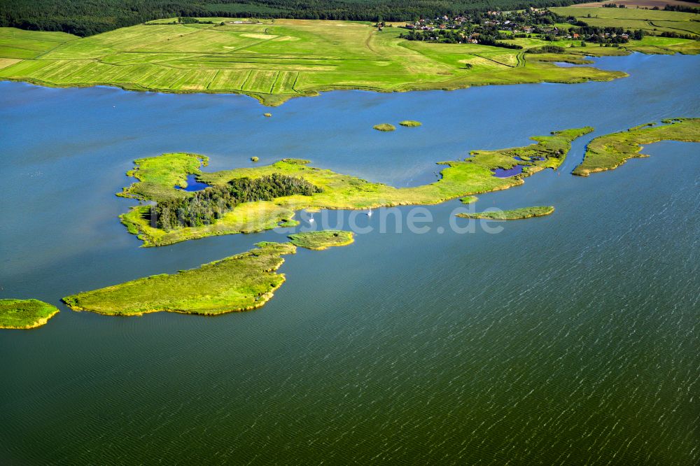 Luftaufnahme Neuendorf-Heide - Inselgruppe im Neuendorfer Bülten in Neuendorf-Heide im Bundesland Mecklenburg-Vorpommern, Deutschland