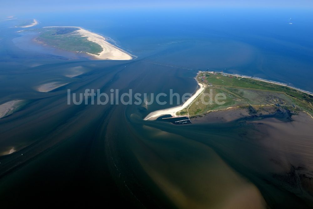 Luftbild Wangerooge - Inseln Wangerooge und Spiekeroog im Wattenmeer in der Nordsee im Bundesland Niedersachsen