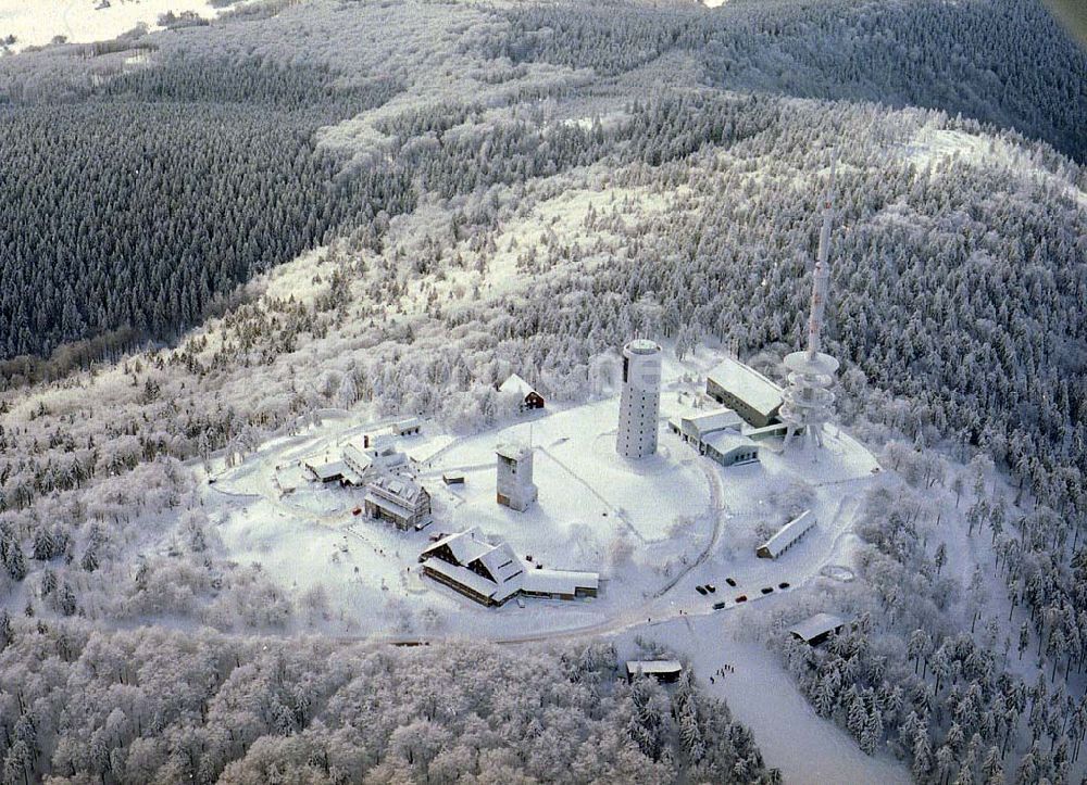 bei Tabarz / Thüringen von oben - Inselsberg in Thüringen.