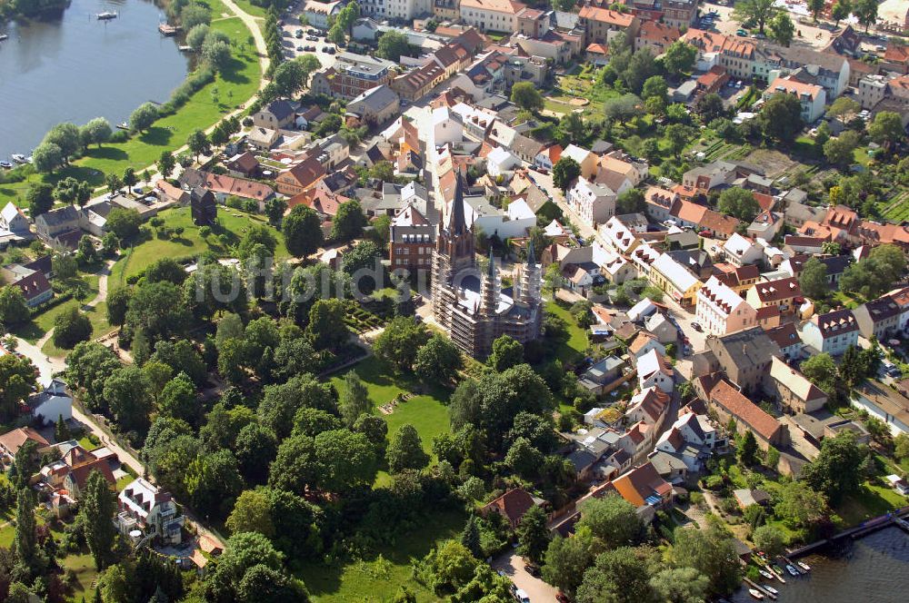 Luftbild Werder / Havel - Inselstadt Werder / Havel mit Heilig-Geist-Kirche