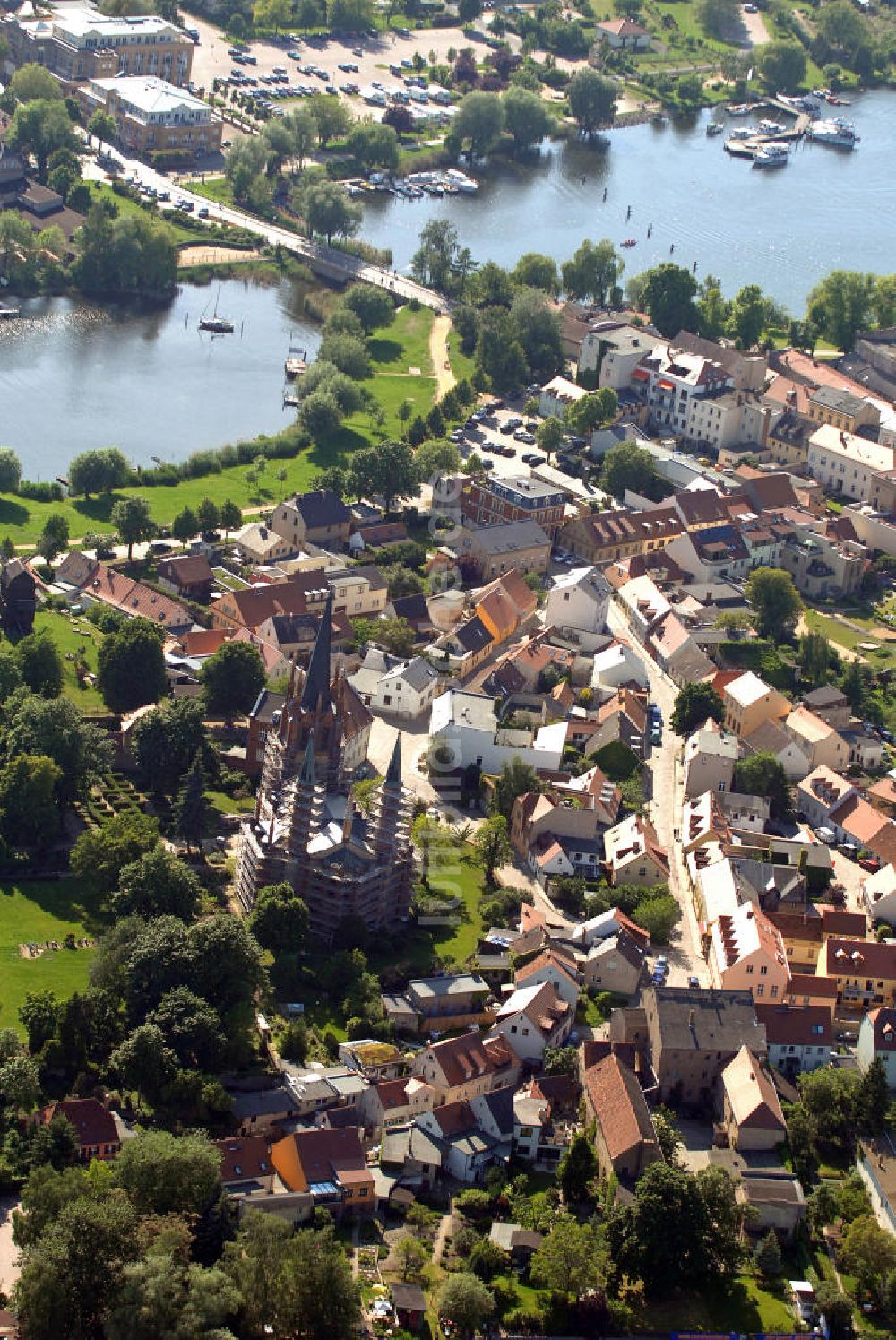 Luftbild Werder Havel Inselstadt Werder Havel Mit Heilig Geist Kirche