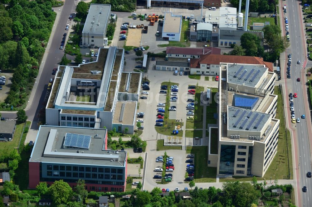 Luftbild Magdeburg OT Lemsdorf - Institutsgebäude Leibniz Institut für Neurobiologie IfN der medizinischen Fakultät Otto-von-Guericke-Universität in Magdeburg- Lemsdorf im Bundesland Sachsen-Anhalt