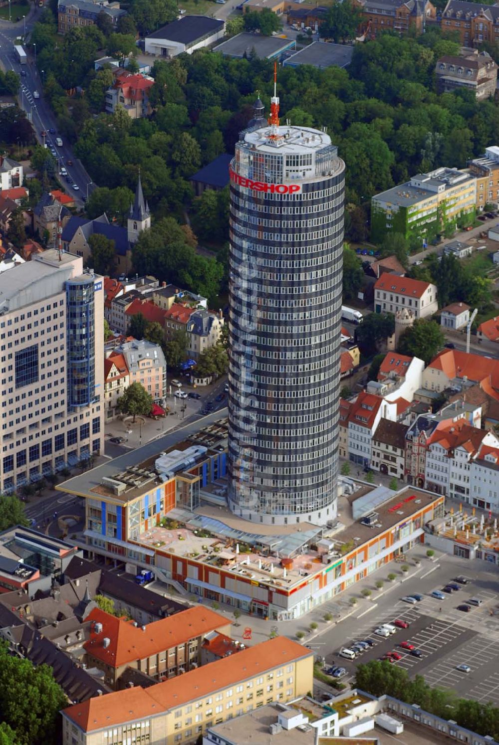 Jena von oben - Intershop Tower