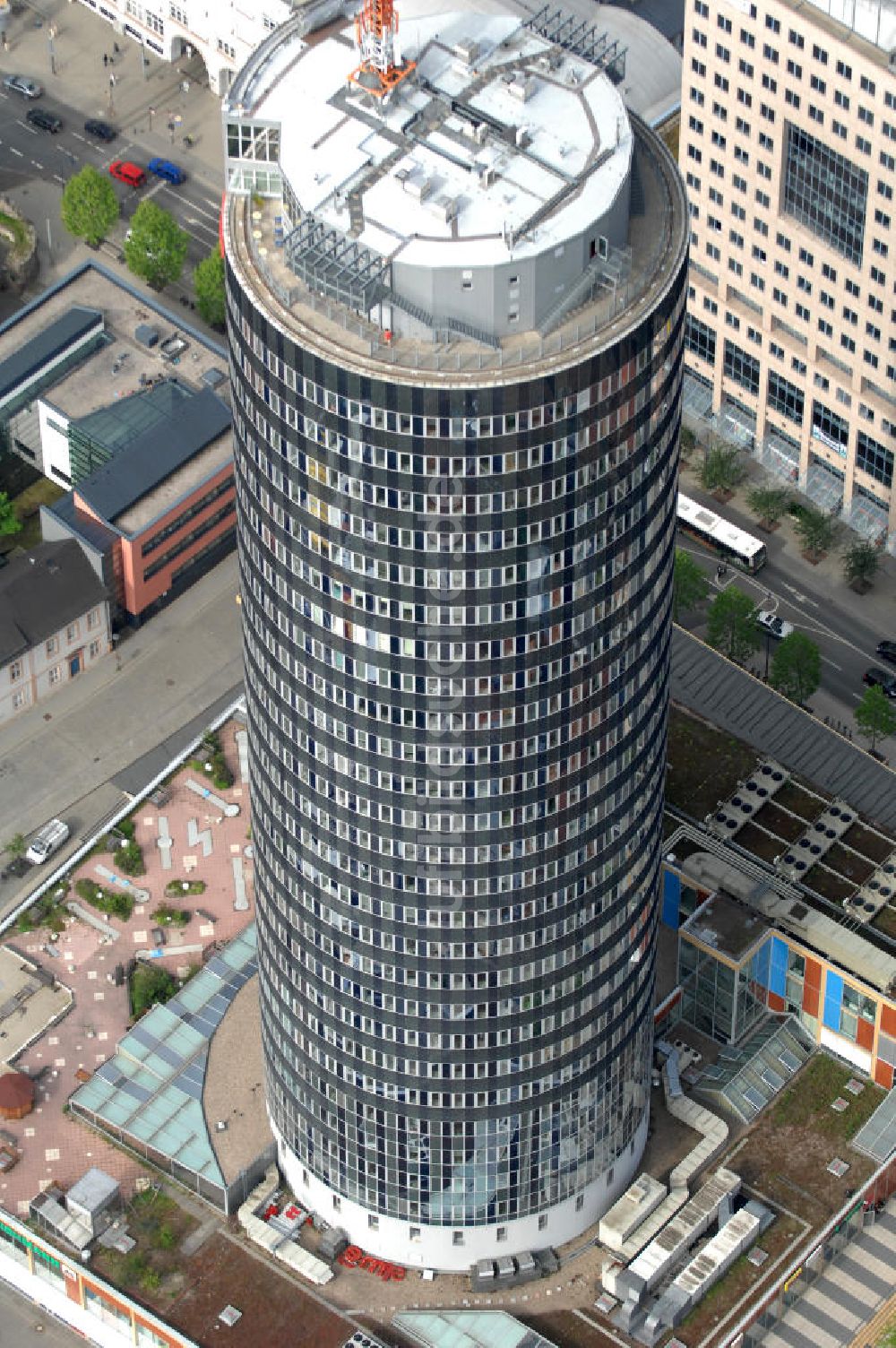 Jena von oben - INTERSHOP Tower in Jena