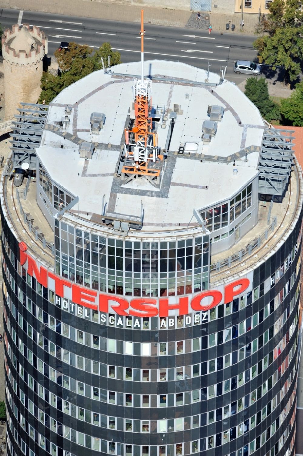 Luftbild Jena - Intershop Tower in Jena im Bundesland Thüringen