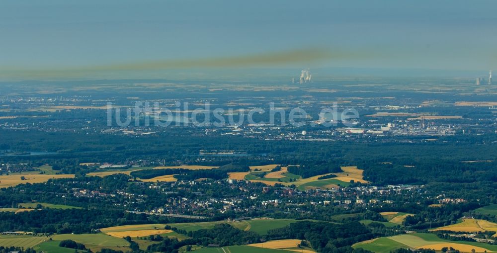 Luftaufnahme Mettmann - Inversions - Wetterlage am Horizont bei Mettmann im Bundesland Nordrhein-Westfalen