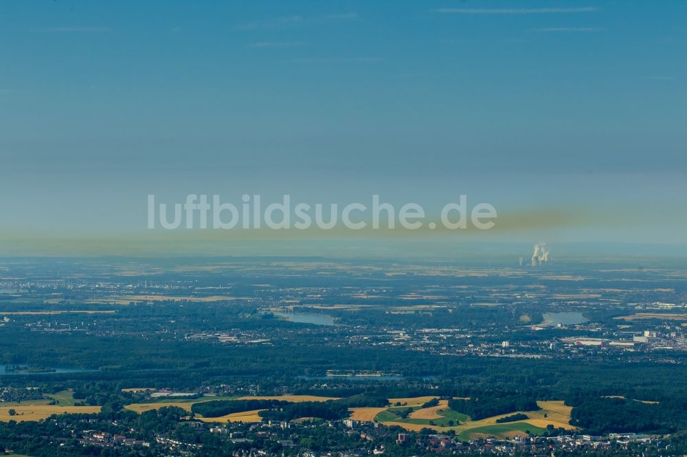 Luftbild Mettmann - Inversions - Wetterlage am Horizont bei Mettmann im Bundesland Nordrhein-Westfalen