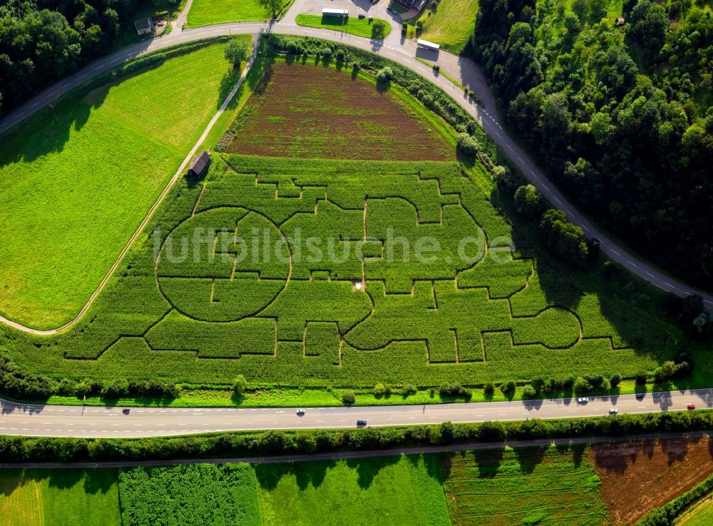 Biberach von oben - Irrgarten in Biberach (Baden) im Bundesland Baden-Württemberg