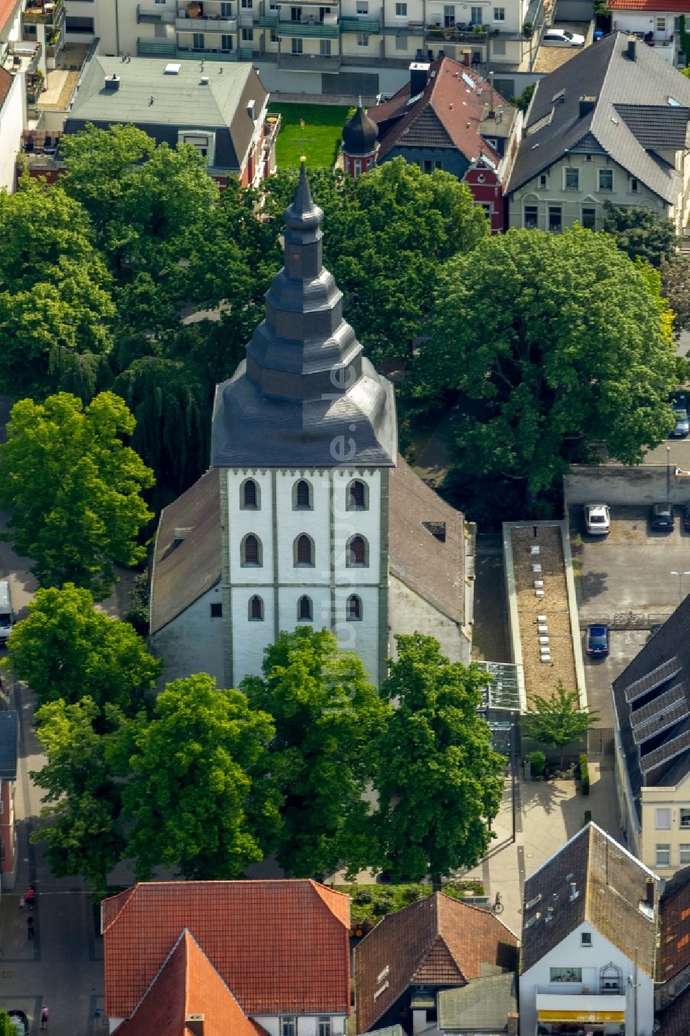 Lippstadt aus der Vogelperspektive: Jacobikirche in Lippstadt im Bundesland Nordrhein-Westfalen