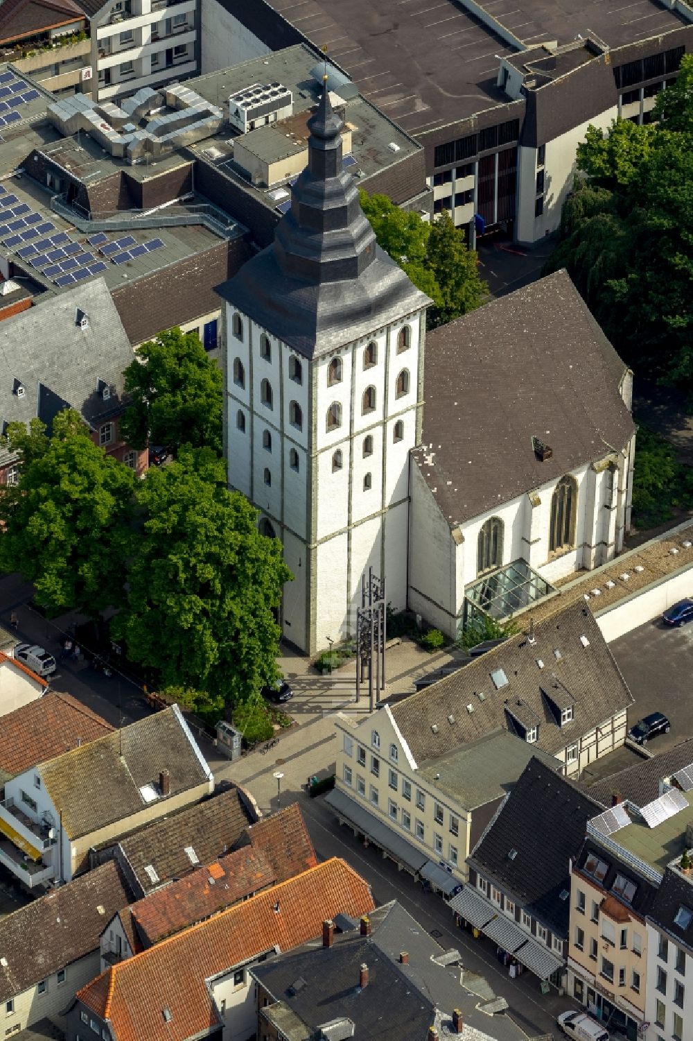 Luftaufnahme Lippstadt - Jacobikirche in Lippstadt im Bundesland Nordrhein-Westfalen