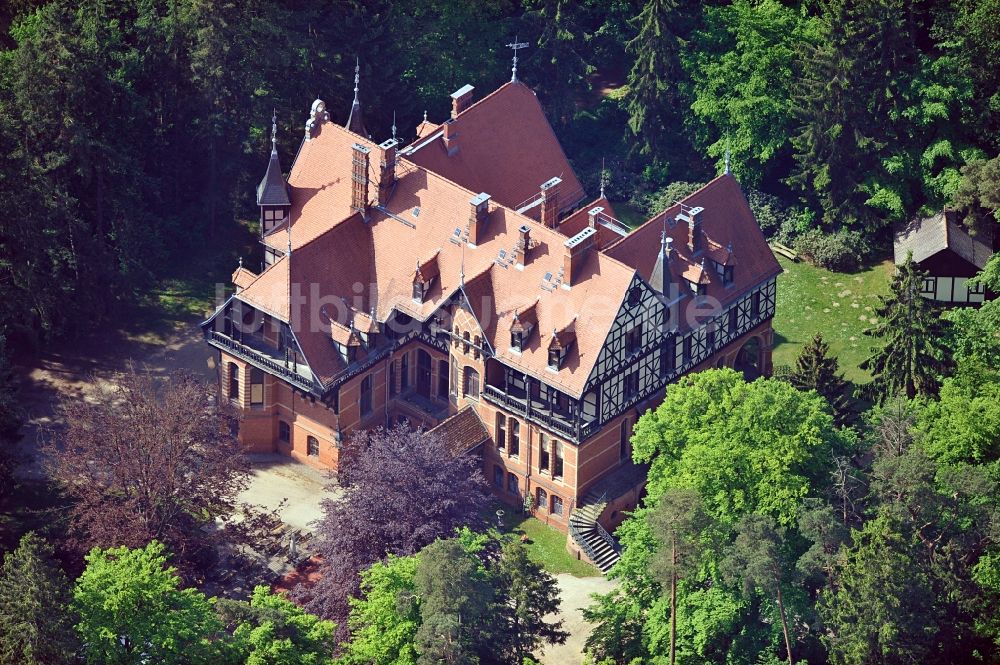 Luftbild Gelbensande - Jagdschloss Gelbensande in Mecklenburg-Vorpommern