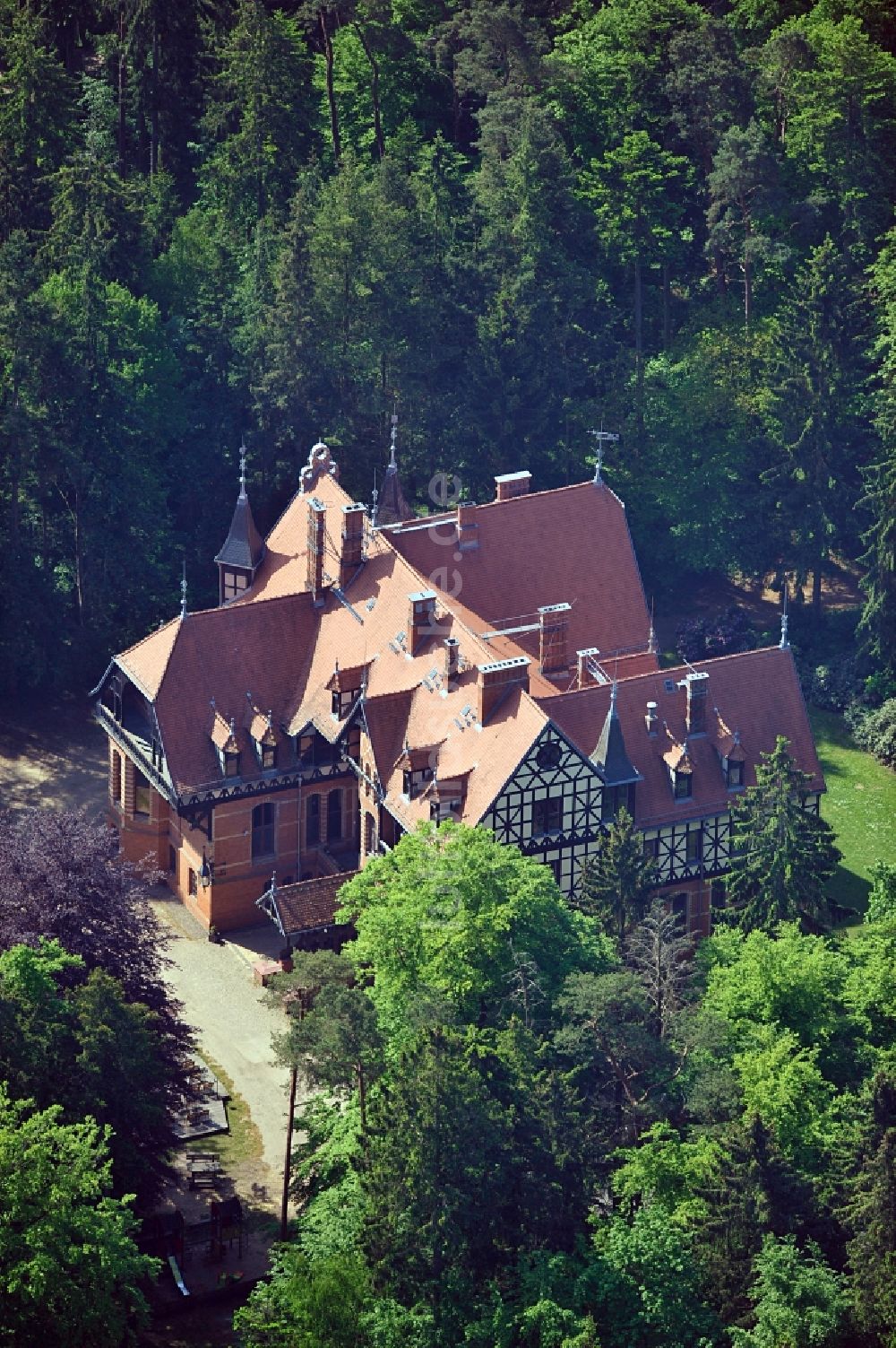 Luftaufnahme Gelbensande - Jagdschloss Gelbensande in Mecklenburg-Vorpommern