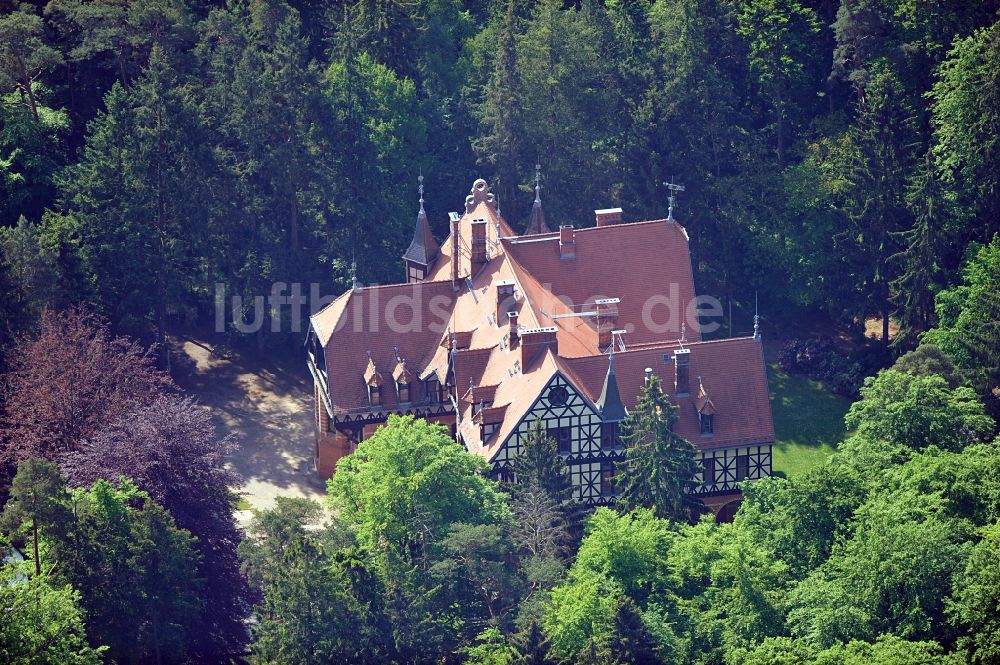 Gelbensande von oben - Jagdschloss Gelbensande in Mecklenburg-Vorpommern