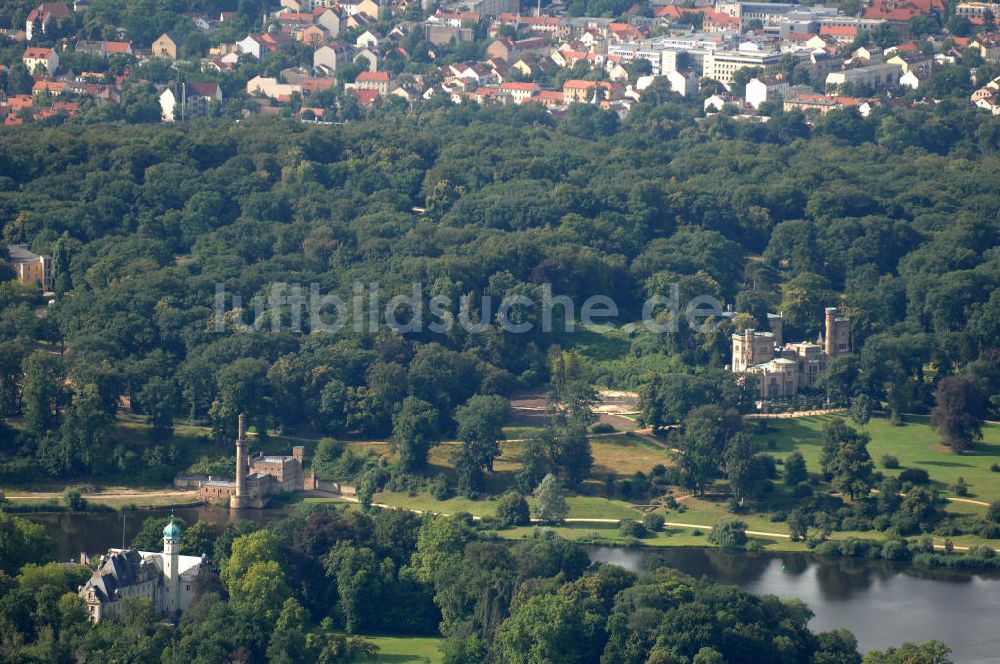 Luftaufnahme Berlin - Jagdschloss Glienicke und Park Babelsberg