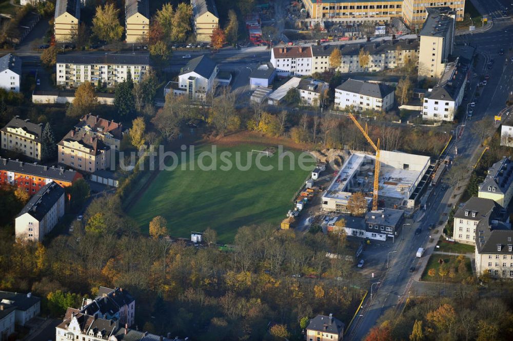 Hof von oben - Jahnsportstätten in Hof in Bayern