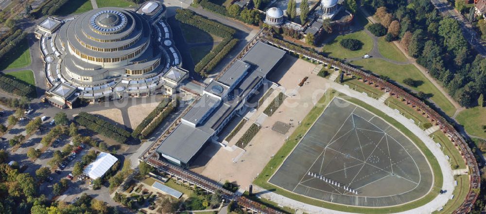 Luftbild WROCLAW - BRESLAU - Jahrhunderthalle (Hala Stulecia, Hala Ludowa) Breslau, Niederschlesien in Polen