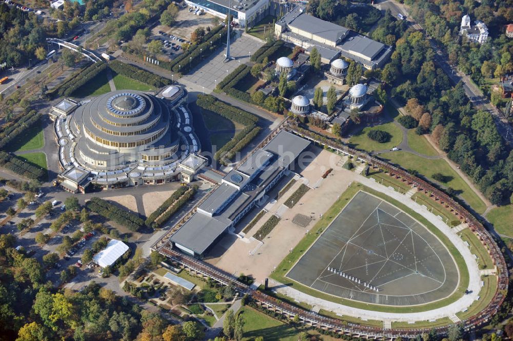 Luftaufnahme WROCLAW - BRESLAU - Jahrhunderthalle (Hala Stulecia, Hala Ludowa) Breslau, Niederschlesien in Polen