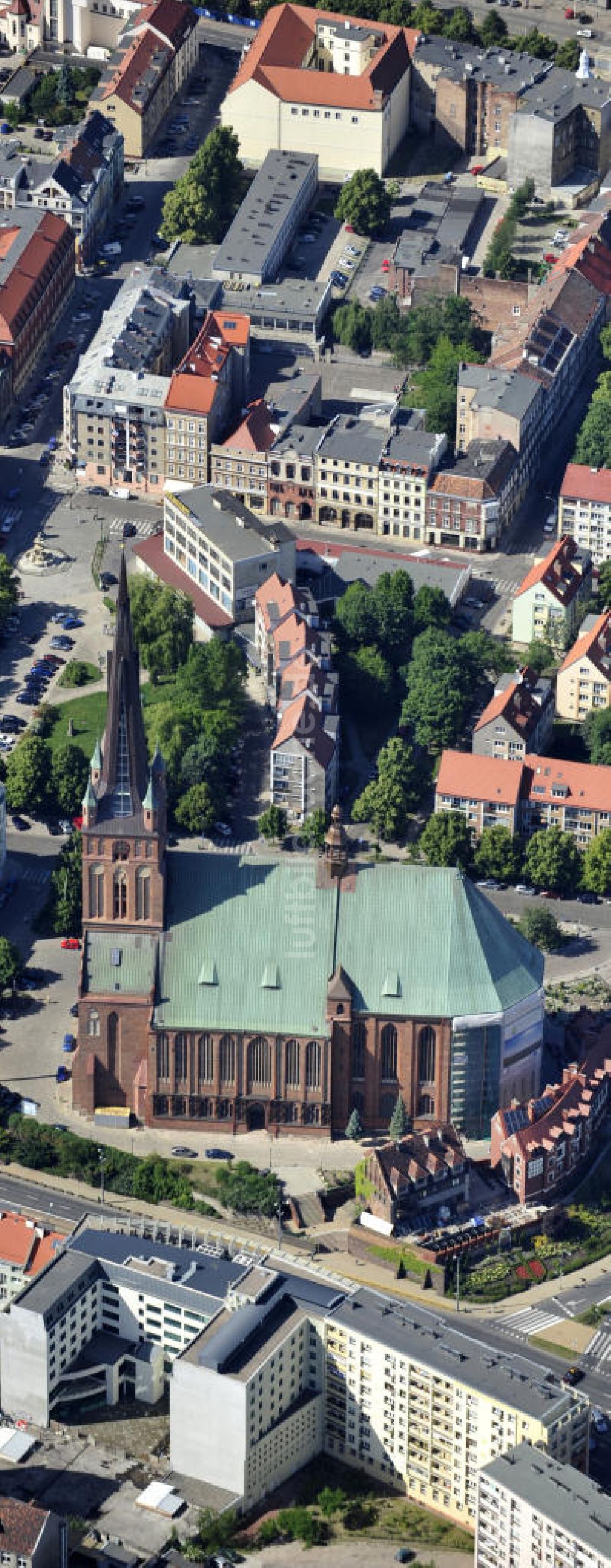 Luftbild Stettin / Szczecin - Jakobikirche in Stettin / Szczecin