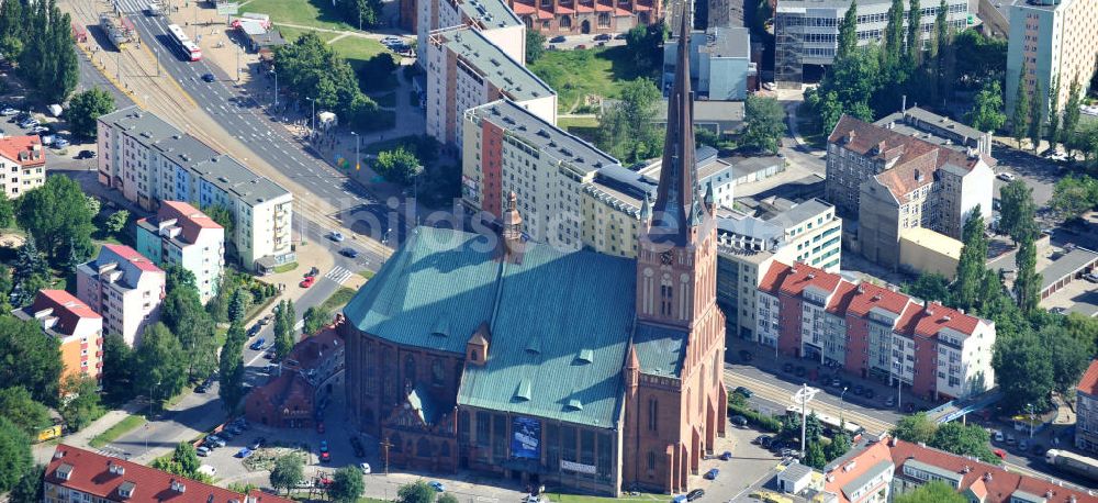 Stettin / Szczecin aus der Vogelperspektive: Jakobikirche in Stettin / Szczecin