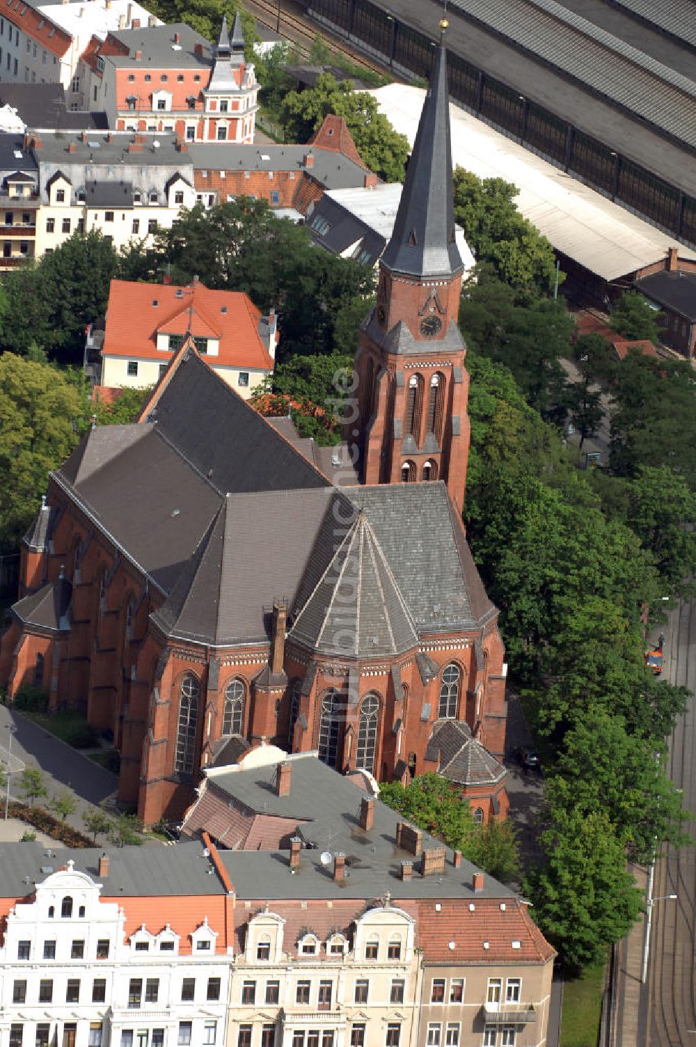 Görlitz von oben - Jakobuskathedrale