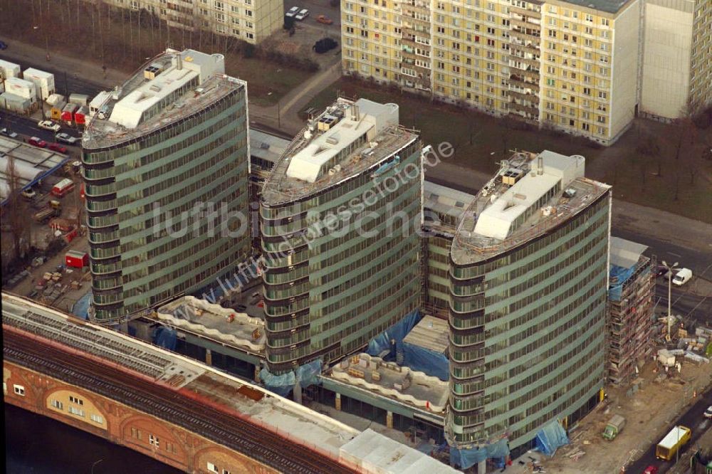 Luftaufnahme Berlin / Kreuzberg - Jannowitzbrucke Bau eines Bürohauses