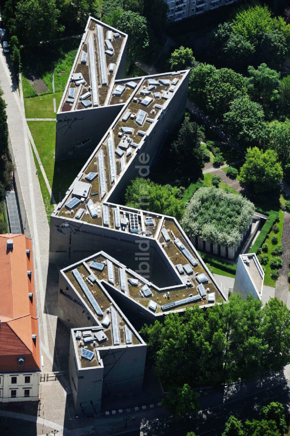 Luftbild Berlin Kreuzberg - Jüdische Museum an der Lindenstrasse in Kreuzberg