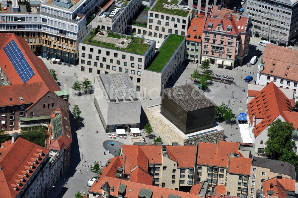 München von oben - Jüdische Zentrum Jakobsplatz in München / Bayern