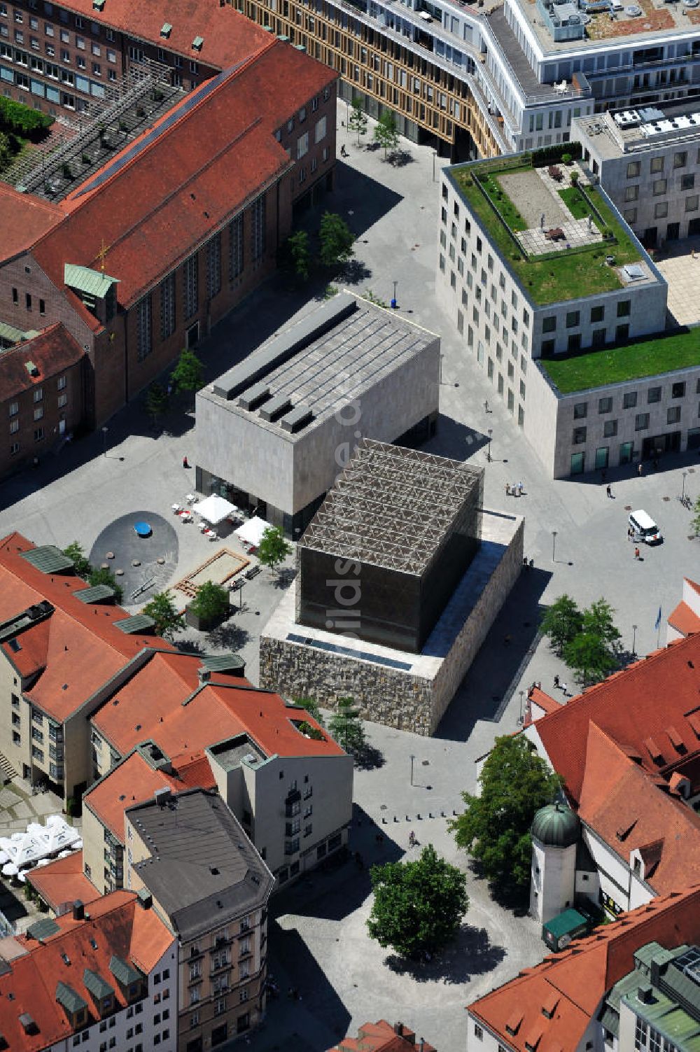 Luftaufnahme München - Jüdische Zentrum Jakobsplatz in München / Bayern