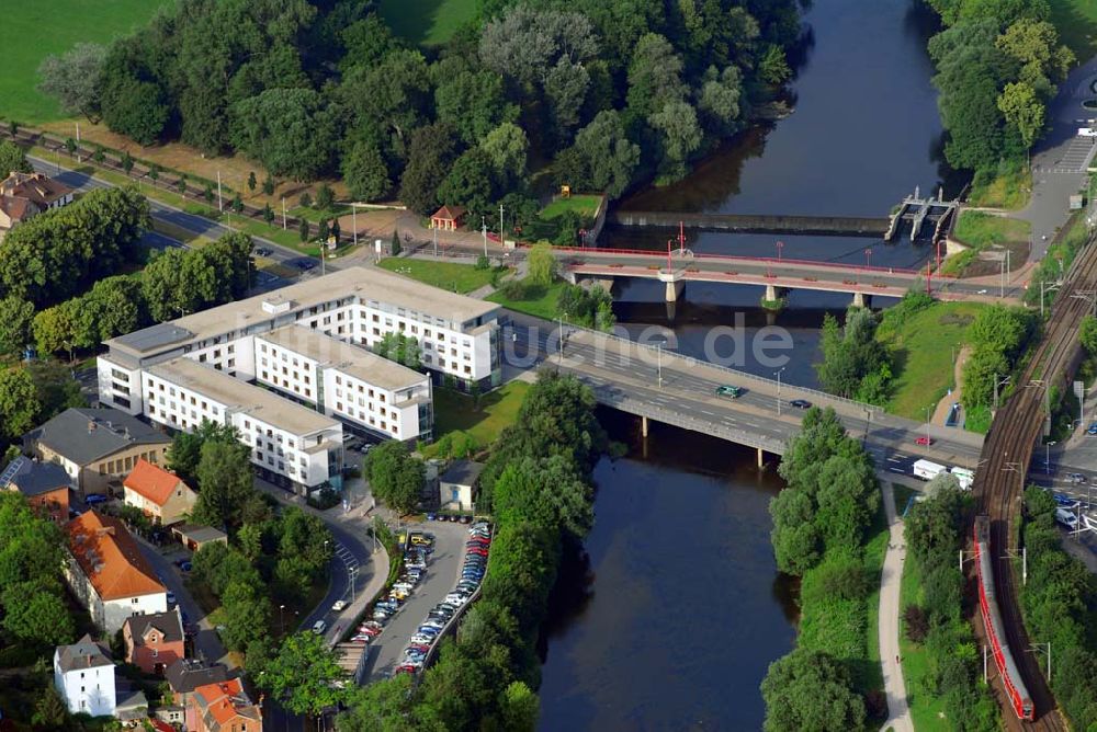 Jena aus der Vogelperspektive: Jena-Ost / Camsdorfer Ufer