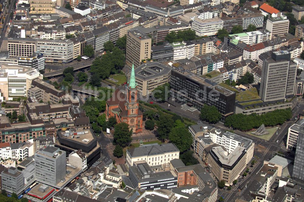 Luftaufnahme Düsseldorf - Johanneskirche in Düsseldorf