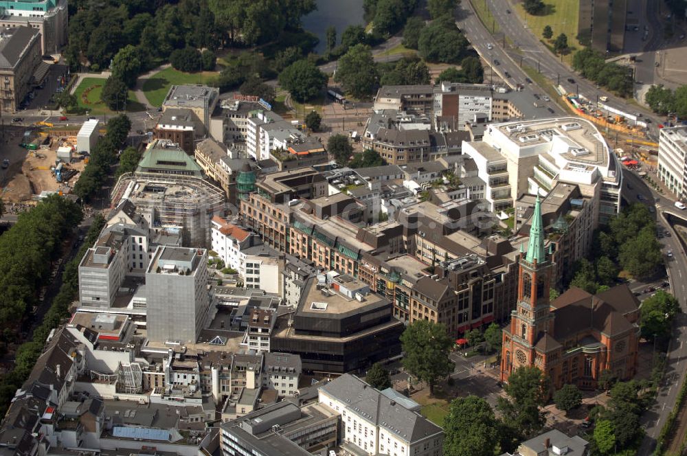 Luftbild Düsseldorf - Johanneskirche in Düsseldorf