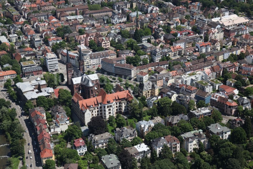 Luftaufnahme Freiburg im Breisgau - Johanneskirche in Freiburg im Breisgau im Bundesland Baden-Württemberg