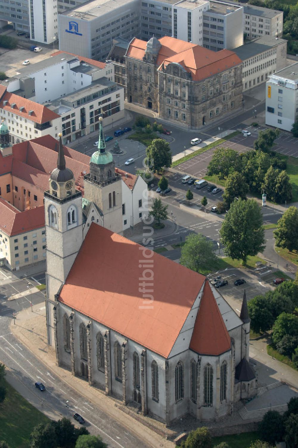 Magdeburg aus der Vogelperspektive: Johanneskirche Magdeburg