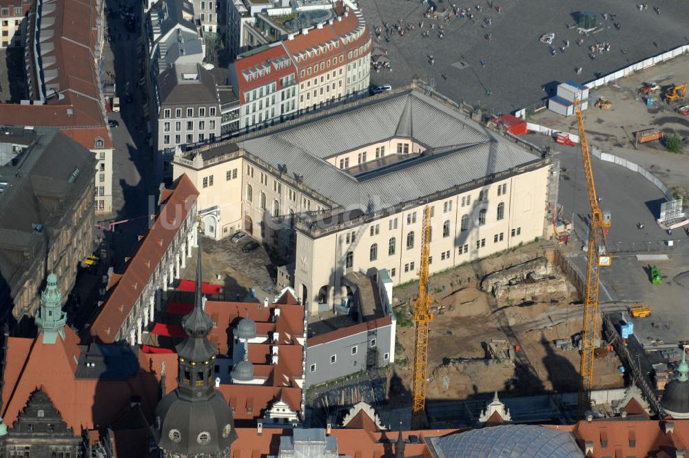 Luftaufnahme Dresden - Johanneum und Baustelle Quartier VIII in Dresden